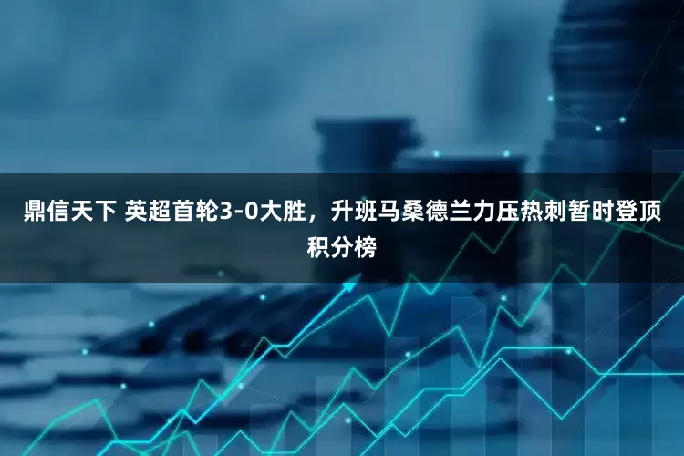 鼎信天下 英超首轮3-0大胜，升班马桑德兰力压热刺暂时登顶积分榜
